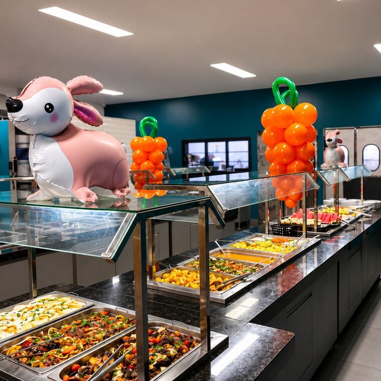 Buffet preparado pela Excellens